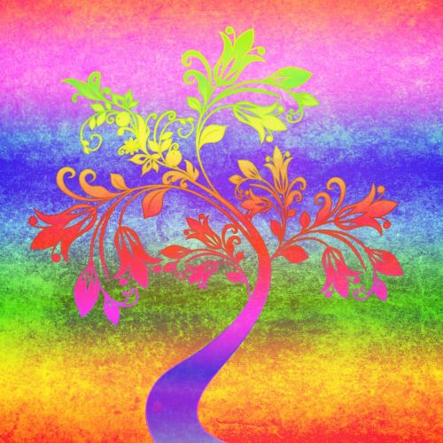 tree colorful mystical