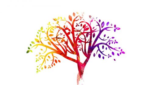 tree colored design