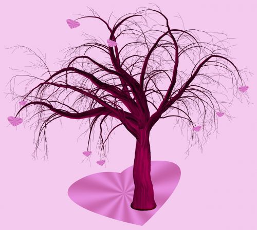 tree hearts love