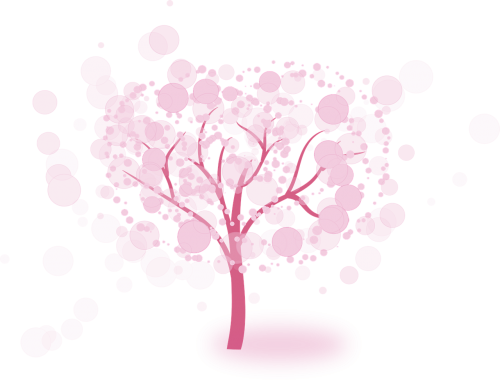 tree pink fantasy