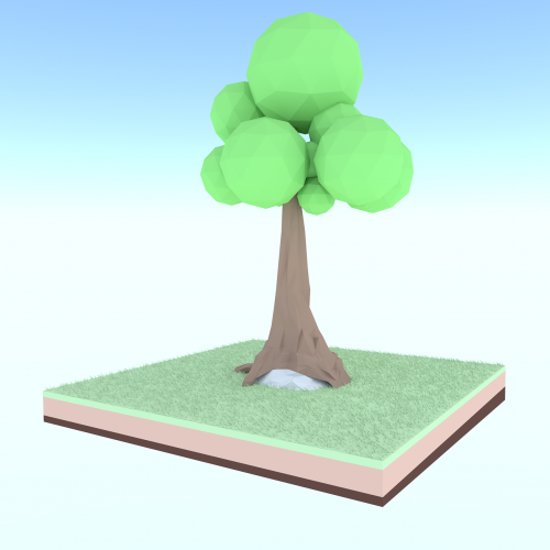 tree lowpoly polygonal
