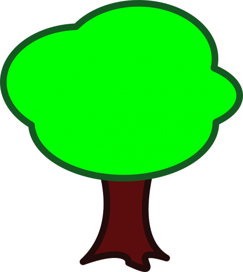 tree cartoon isolated