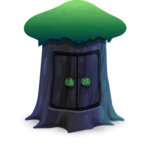 tree trunk doors