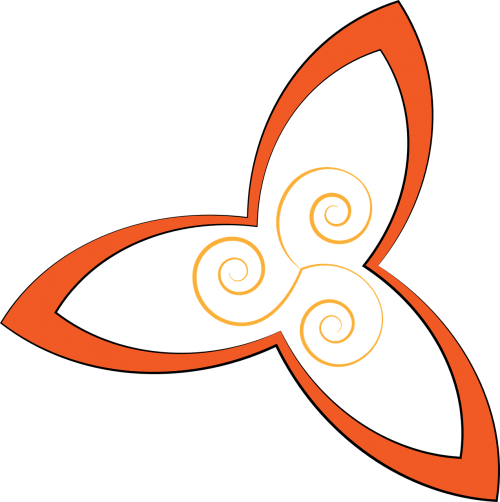 triangle celtic orange