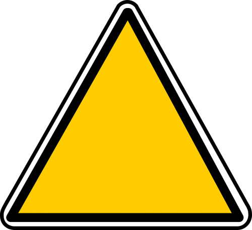 triangle sign blank