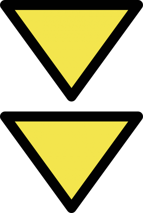 triangles down sign