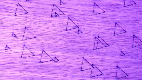 Triangles On Lilac Background