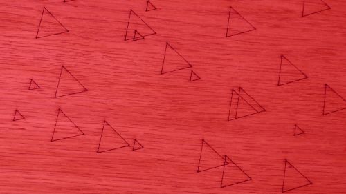 Triangles On Red Background