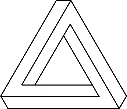 triangular optical illusion visual illusion