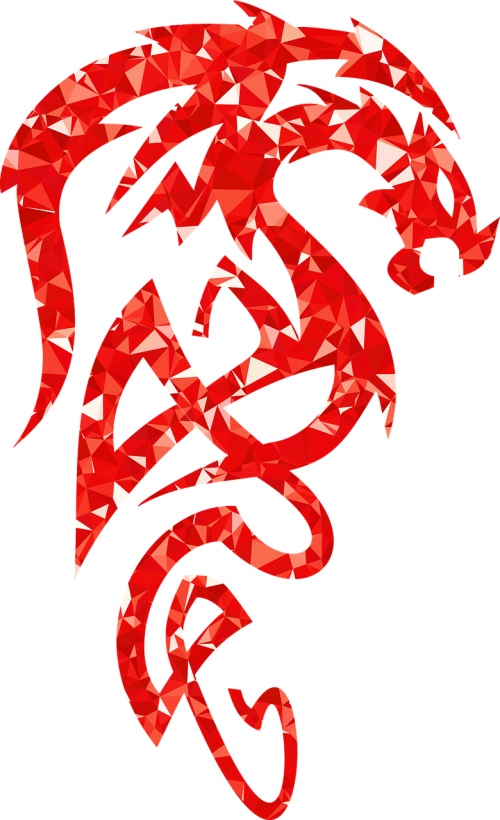 tribal drake dragon