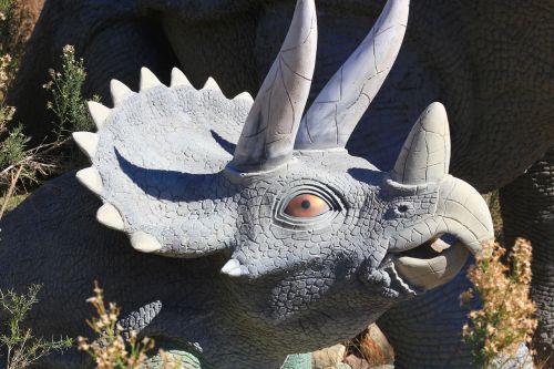 triceratops dinosaur statue