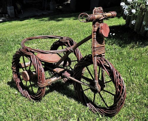 tricycle rustic hand labor