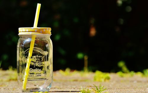 trinkglas summer color straw