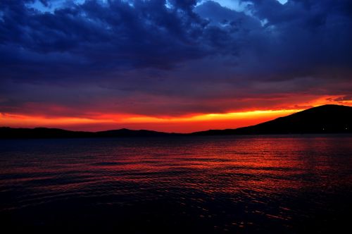 trogir croatia sunset