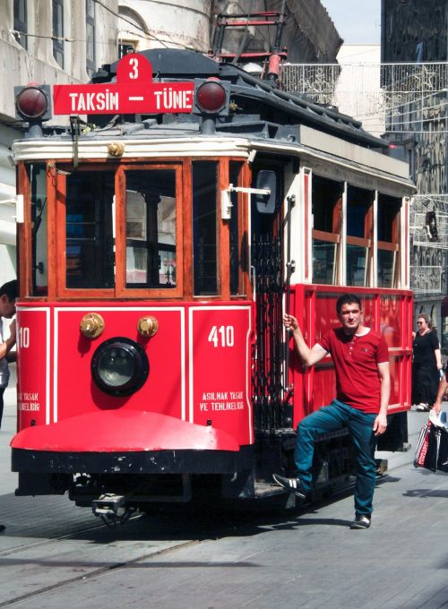 trolley tram red