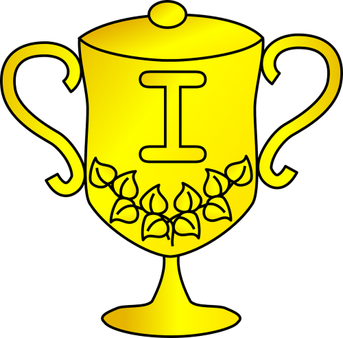 trophy award golden