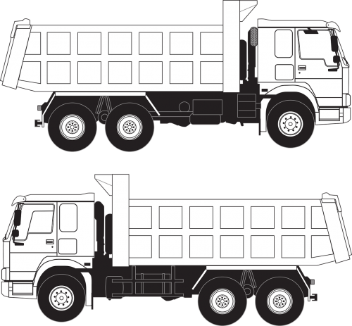 truck howo track vector