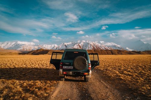 truck landscape mountain