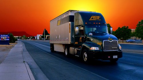 truck  american  sunset