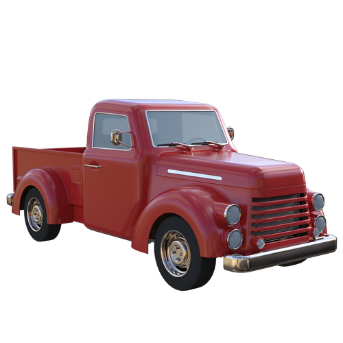 truck  pickup  red