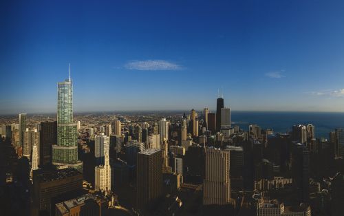 trump tower chicago cityscape