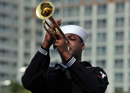 trumpeter playing performance