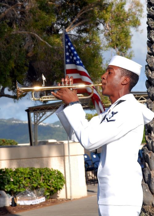 trumpeter playing performance