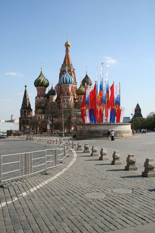 tsar's platform lobnoe mesto podium flags