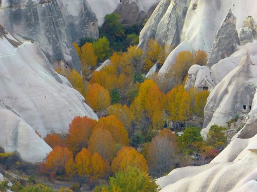 tufa rock formations cappadocia