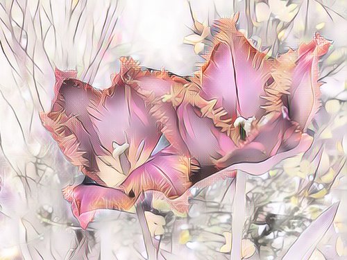 tulip  gefranzte tulips  digital painting