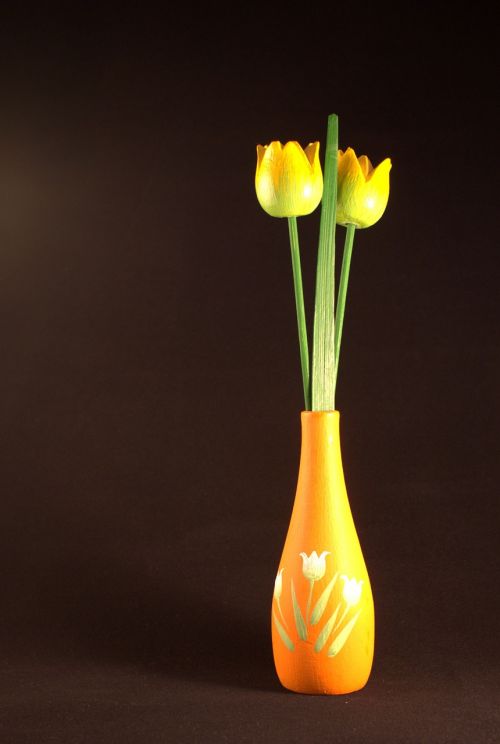 tulips vase flowers