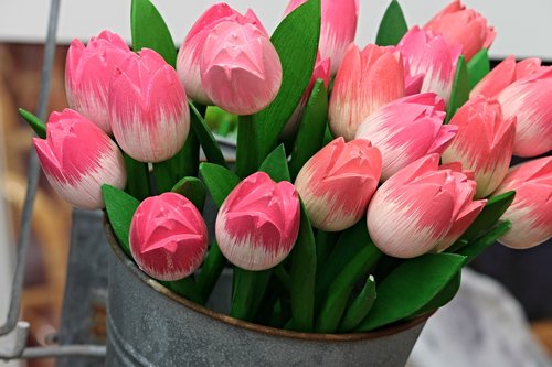 tulips  wooden tulips  decoration