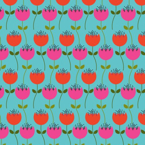 Tulips Floral Background Pattern