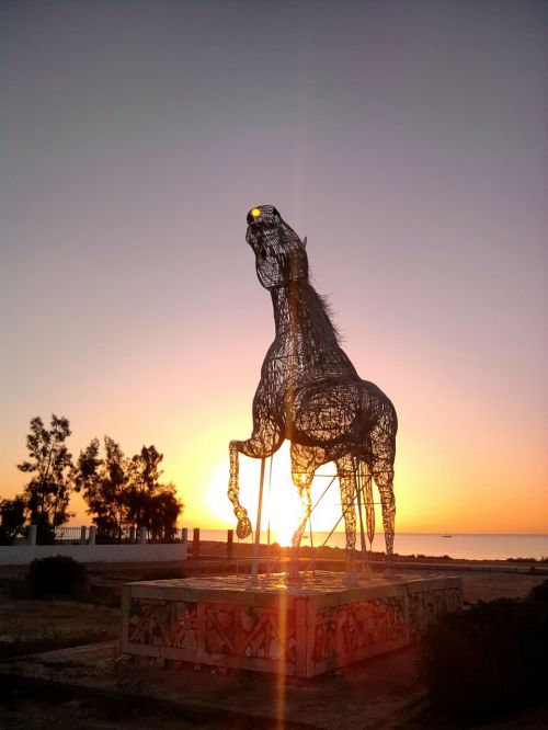 tunisia sculpture horse