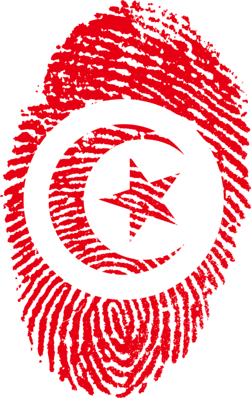 tunisia flag fingerprint