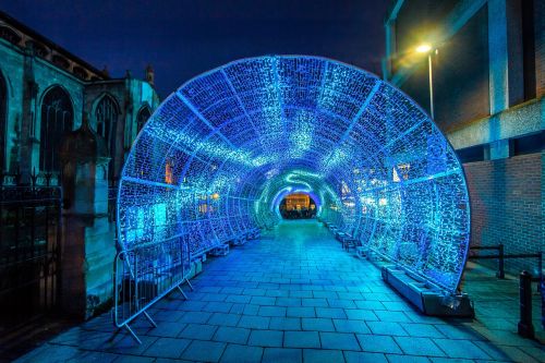 tunnel led lights city