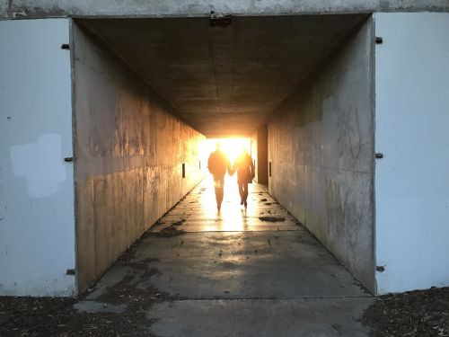tunnel silhouette light