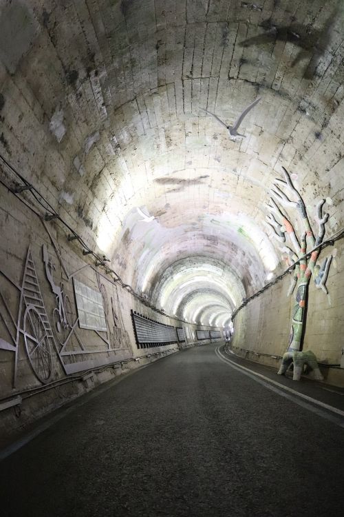 tunnel light in the dark