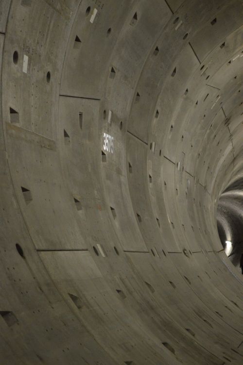 tunnel concrete depth