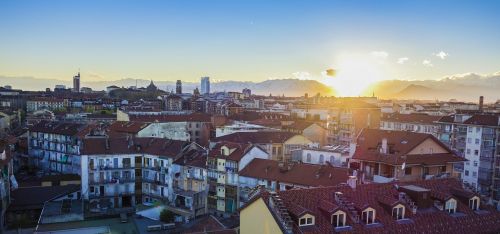 turin view sunset