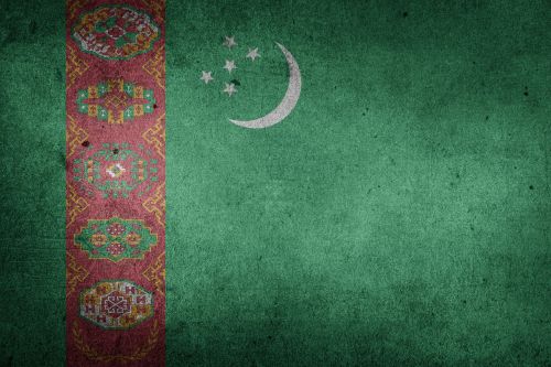 turkmenistan flag grunge