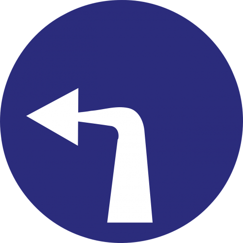 turn left arrow direction