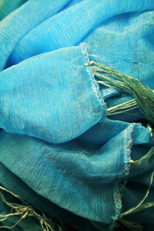 Turquoise Scarf Folds