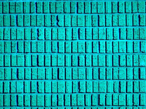 Turquoise Brick Wall Background
