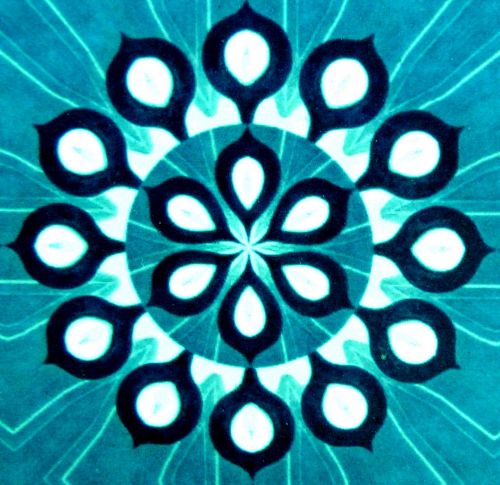 Turquoise Circular Pattern