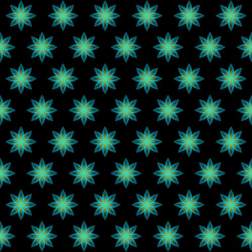 Turquoise Snowflake Pattern1