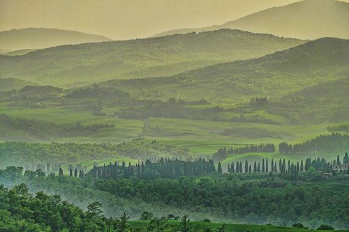 tuscany  panorama  landscape