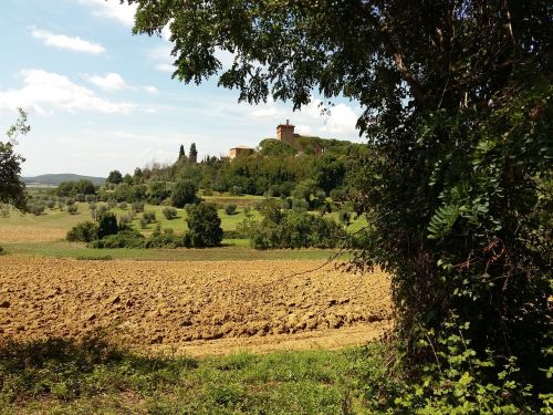 tuscany italy field