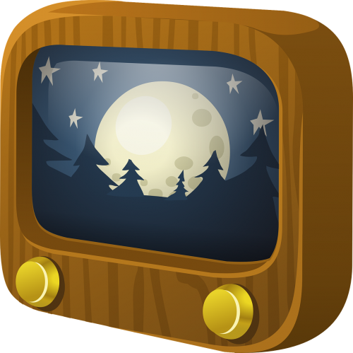 tv screen moon
