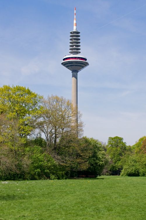 tv tower green castle park frankfurt